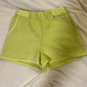 NWT Urban Outfitters Urban Renewal green denim elastic waistband short
